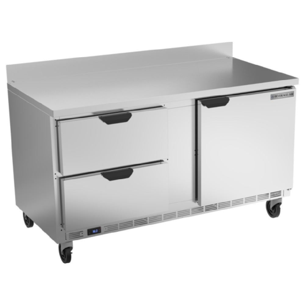 Beverage Air WTRD60AHC-2 Worktop Refrigerator Two-section 35-1/2" Working Height