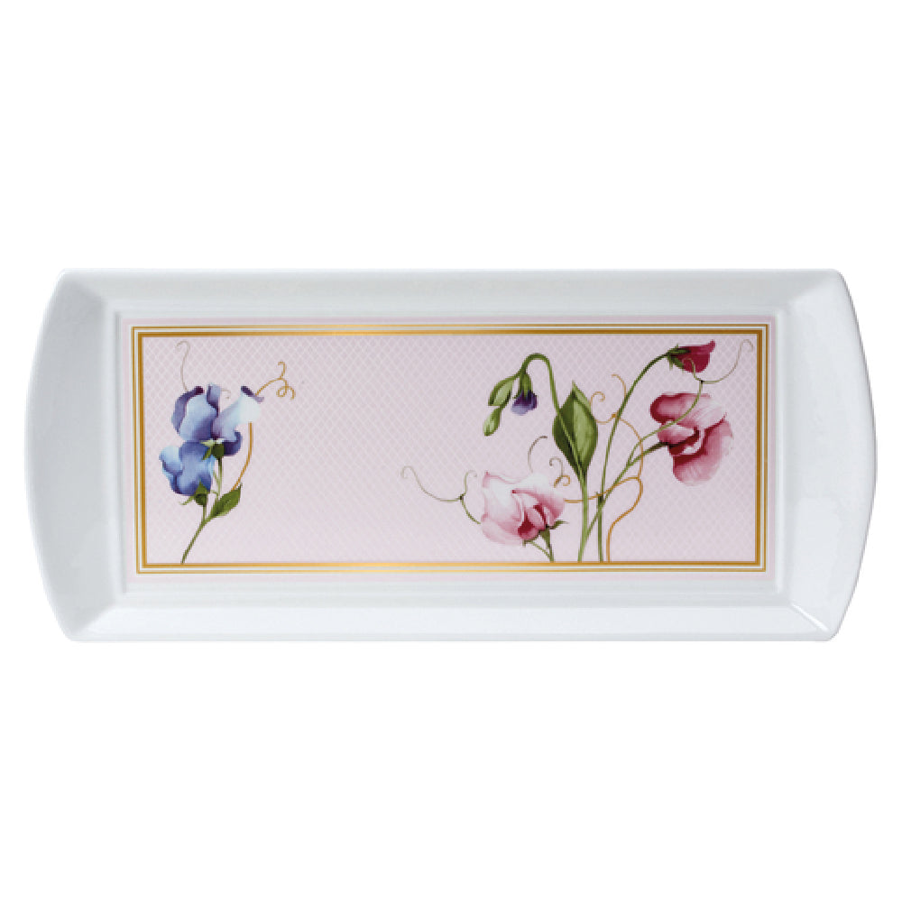 Steelite 82106AND0136 L/S Rectangle Tray 13.375" X 6.0" X 0.75" Signature