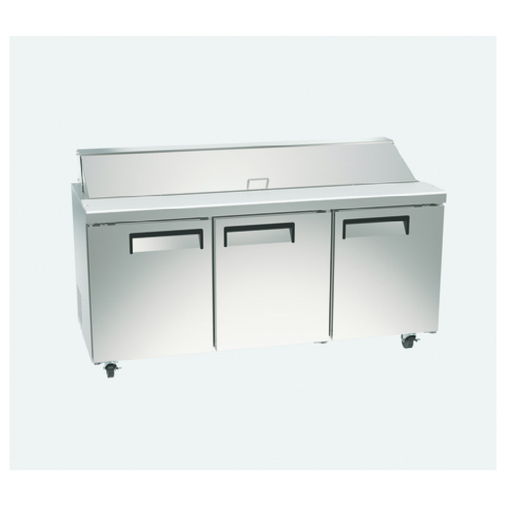 Hubert 56670 - Kratos Refrigerated Sandwich / Salad Prep Table, 70.4"W, 15.5 Cu.ft. Interior Capacity