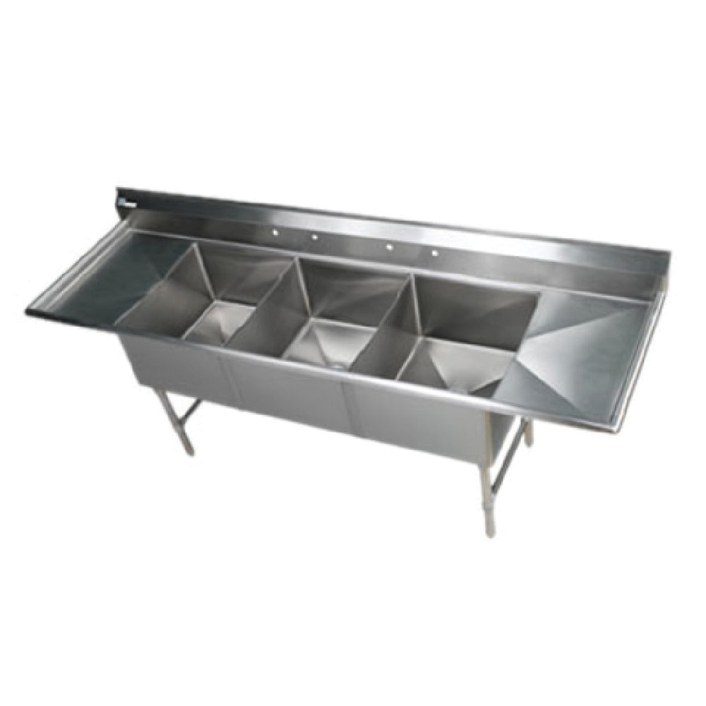 Klinger's Trading EIT32D18 Elite Sink Three Compartment 102"W X 31-1/2"D X 41"H