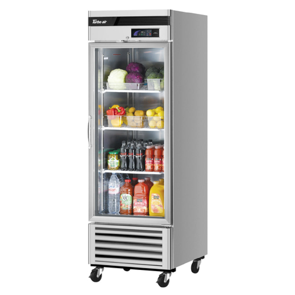 Turbo Air TSR-23GSD-N6 Super Deluxe Glass Door Refrigerator One-section 27"W X 31-7/8"D X 83-1/4"H