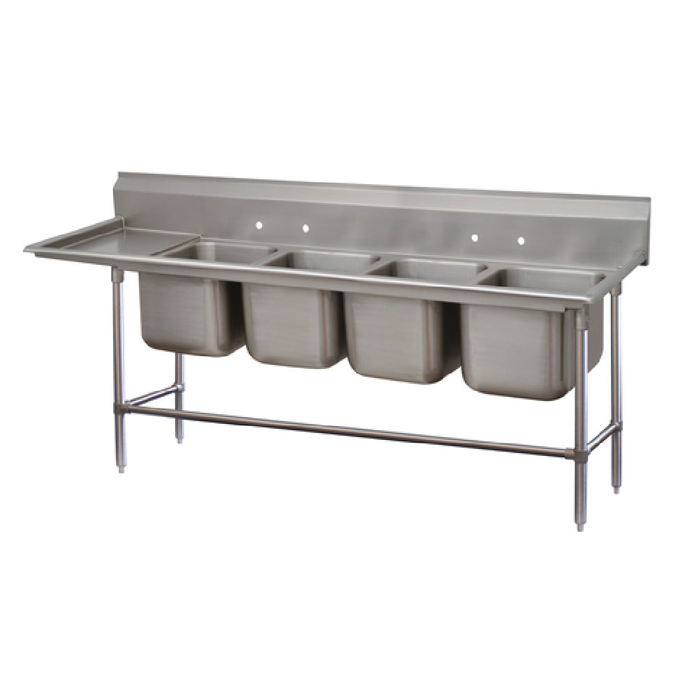 Advance Tabco 94-4-72-18L Regaline Sink 4-compartment With Left-hand Drainboard