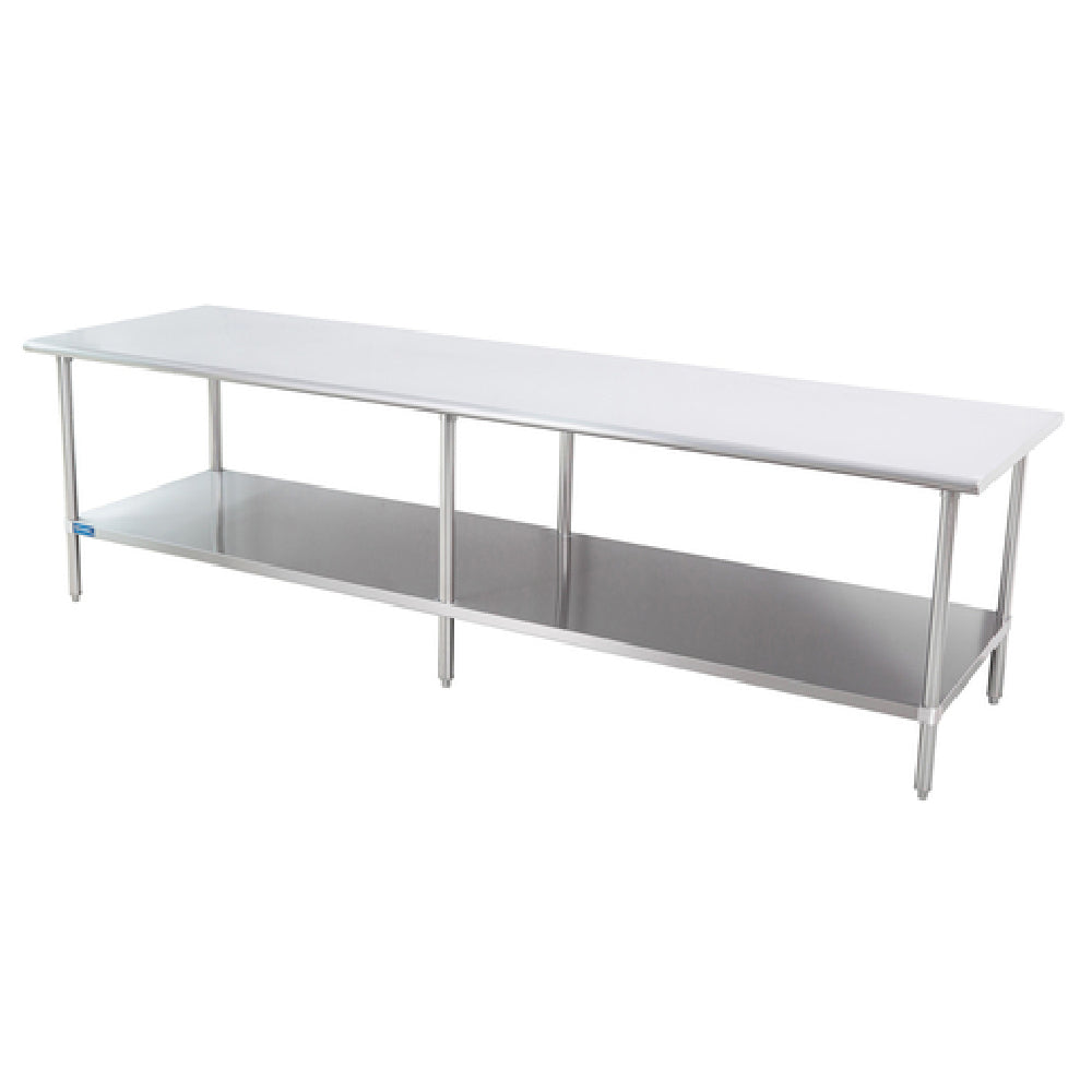 Sapphire Manufacturing SMT-2496G Work Table 96"W X 24"D 18/400 Stainless Steel Reinforced Top