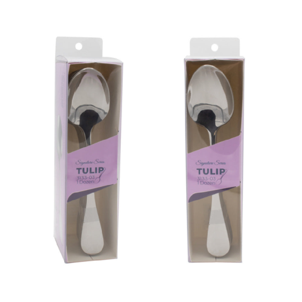 CAC China 3133-03 Tulip CPK Dinner Spoon 7-1/4" Extra Heavy Duty