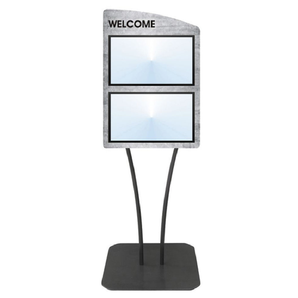 Hubert 26492 - Menu Board, 2-pocket, Floor Stand