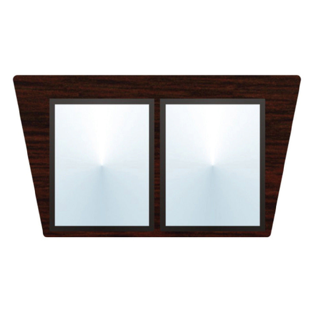 Hubert 67443 - Expressly HUBERT® Espresso 2 Pocket Flat Top Menu Boards - 26"L X 15"H