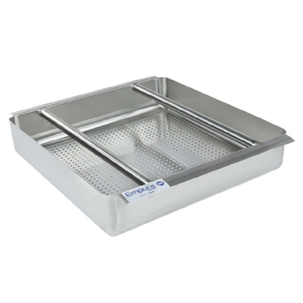 Empura EPRB2020 - 18 Gauge 19.75"W X 19.75"D X 4.0"H Inch Pre-Rinse Basket For Empura SDT Series Soiled Dish Table