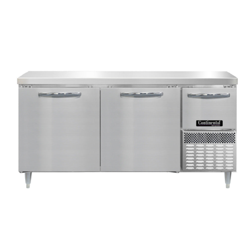 Continental Refrigerator DRA68NSS Designer Line Refrigerated Base Worktop Unit