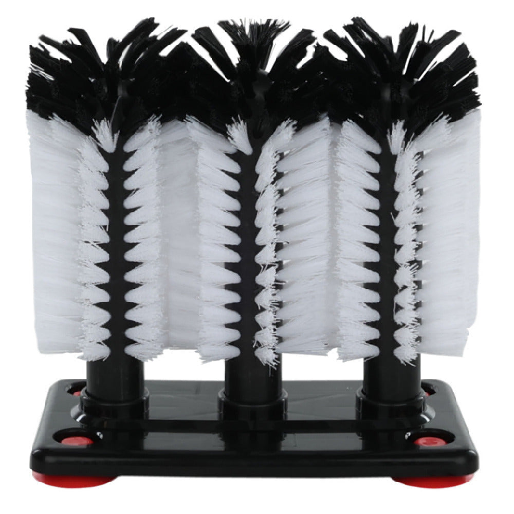 Empura 300016 - Triple Glass Washing Brush, Bar Glassware Cleaner With Base, 3 Brushes