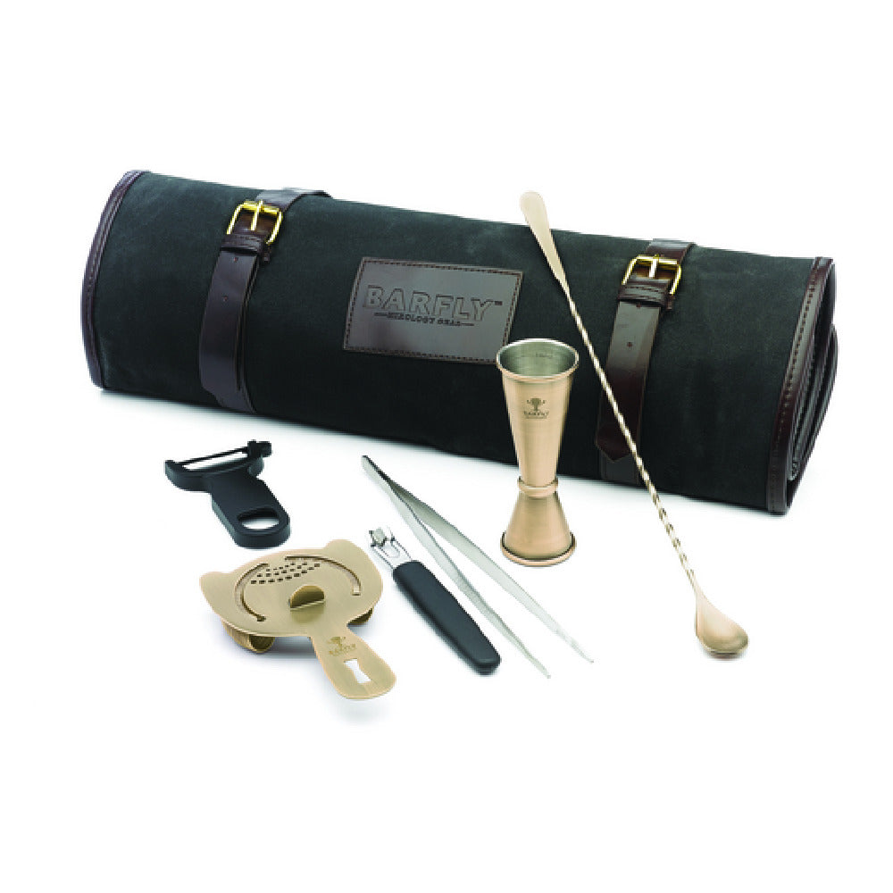 Mercer Culinary M37100ANG Barfly® Essentials Set 7-piece Includes: (1) Mixology Roll