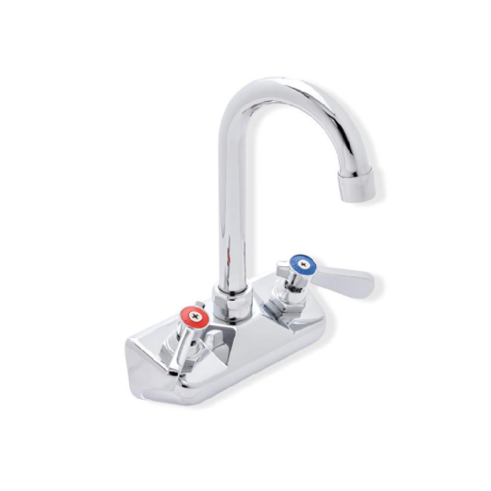 Steel Works Stainless SWFW-4-4GLL Faucet Wall Mount Gooseneck