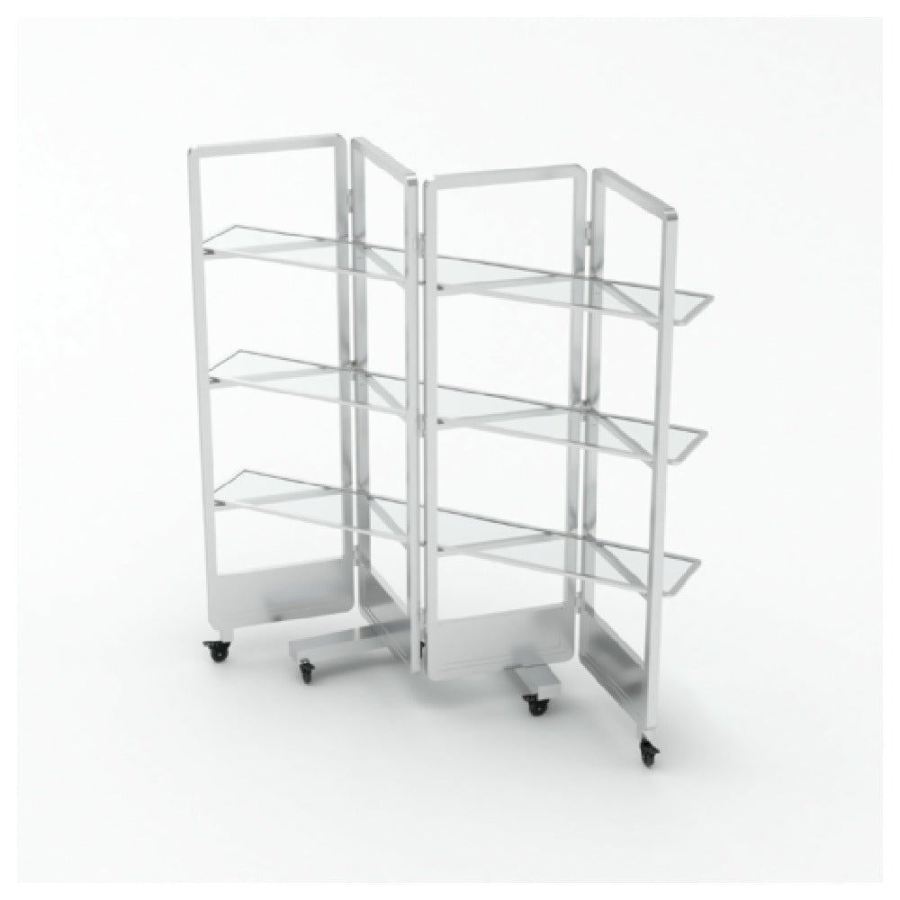 Bon Chef NX-BB-S Nexus Back Bar Display Unit 63" X 19.75" X 80.75" Clear Plate Glass