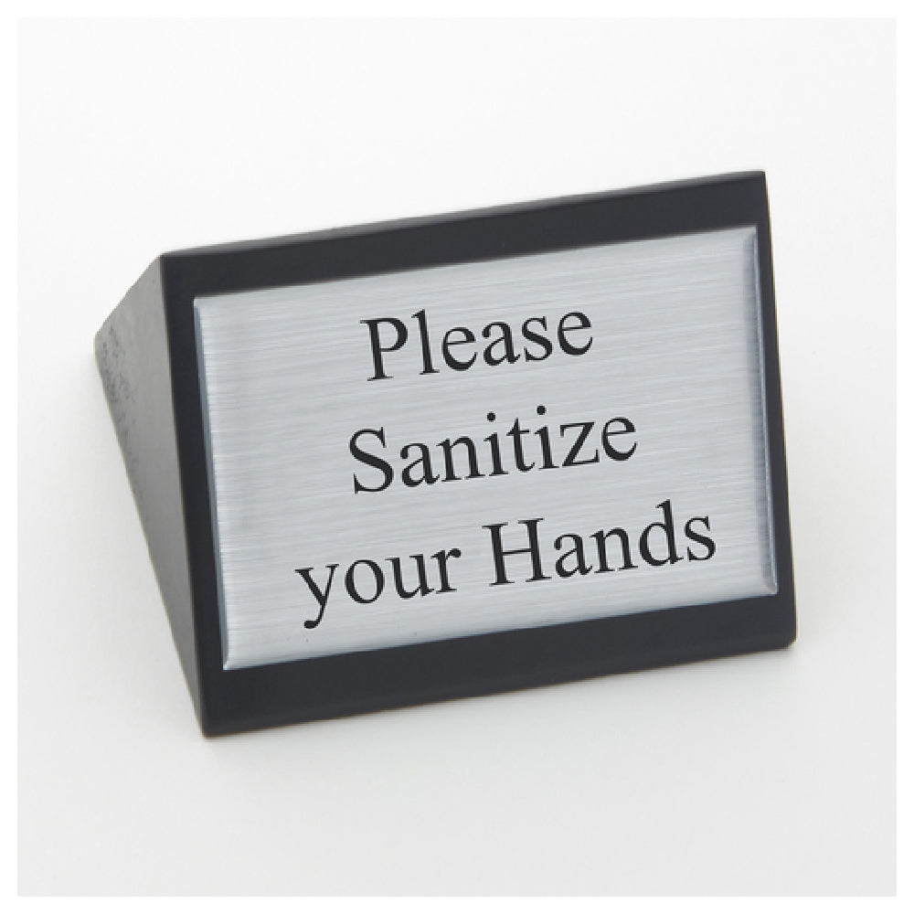 American Metalcraft SIGNSH Please Sanitize Sign Triangular 3"W X 1-3/4"H