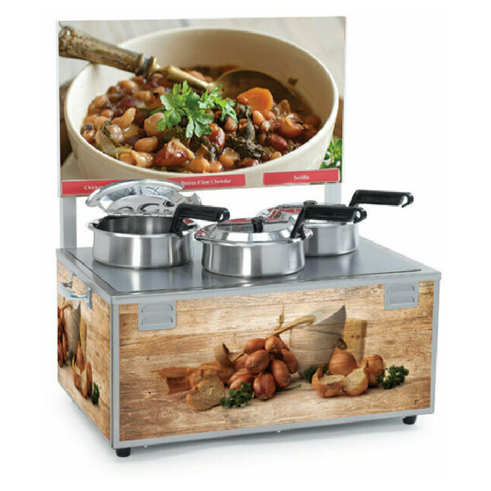Nemco 6510-T4 Soup Warmer Triple 4 Qt. Well With Header