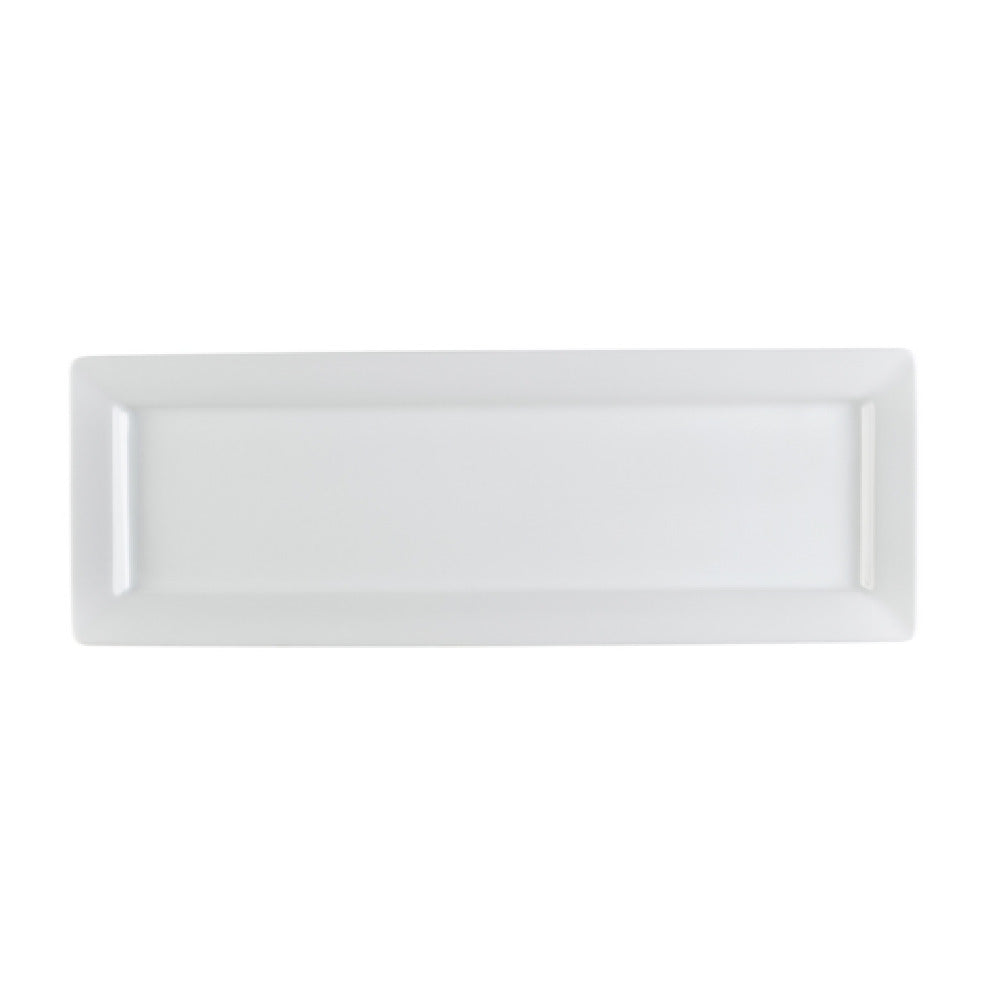 CAC China PNS-461 Princesquare Platter 16-1/4"L X 5-1/2"W X 1"H Deep