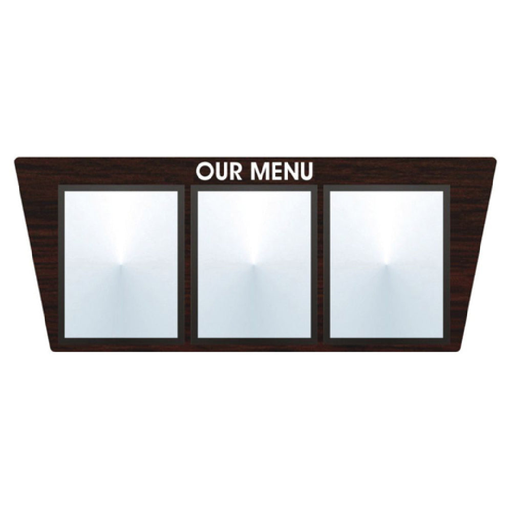 Hubert 85791 - Menu Board, 3-pocket, Wall-mount