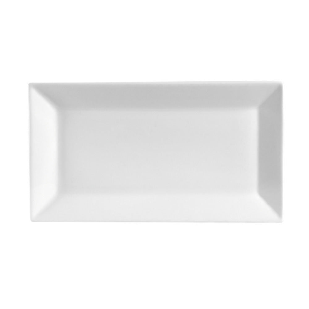 CAC China KSE-34 Kingsquare Platter 8-1/2"L X 4-1/2"W X 3/4"H Rectangular