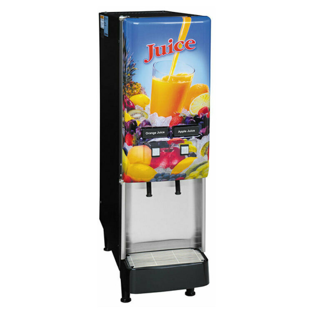 Bunn 37900.0008 JDF-2S Silver Series® 2-Flavor Cold Beverage System Push And Hold
