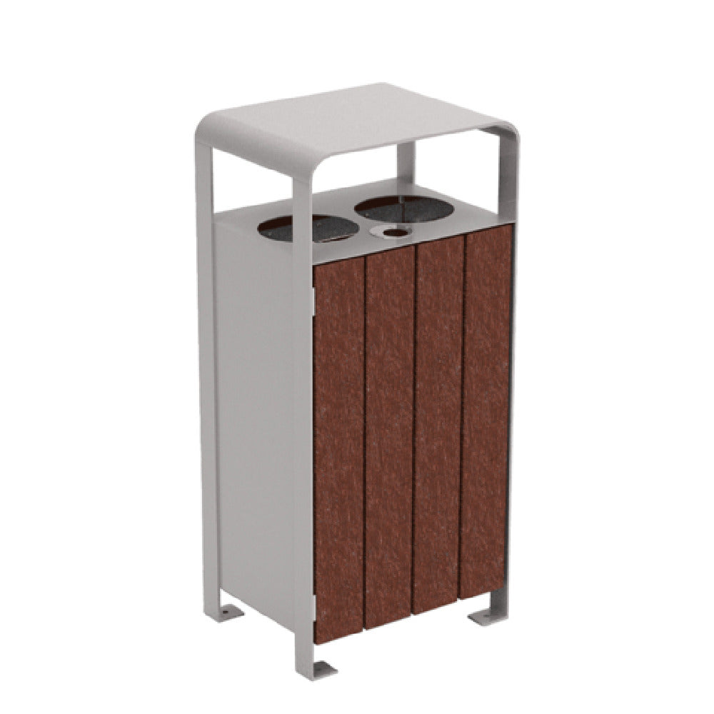Emuamericas, Llc U662-30-RECPOLY - Ecosens Litter Bin, Outdoor, 2 X 20 Gal Capacity