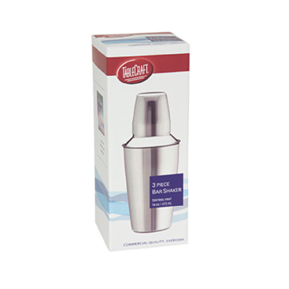 TableCraft Products 376 - Cash & Carry Bar Shaker, 16 Oz. (rim Full), 3 Piece Set Includes: Shaker