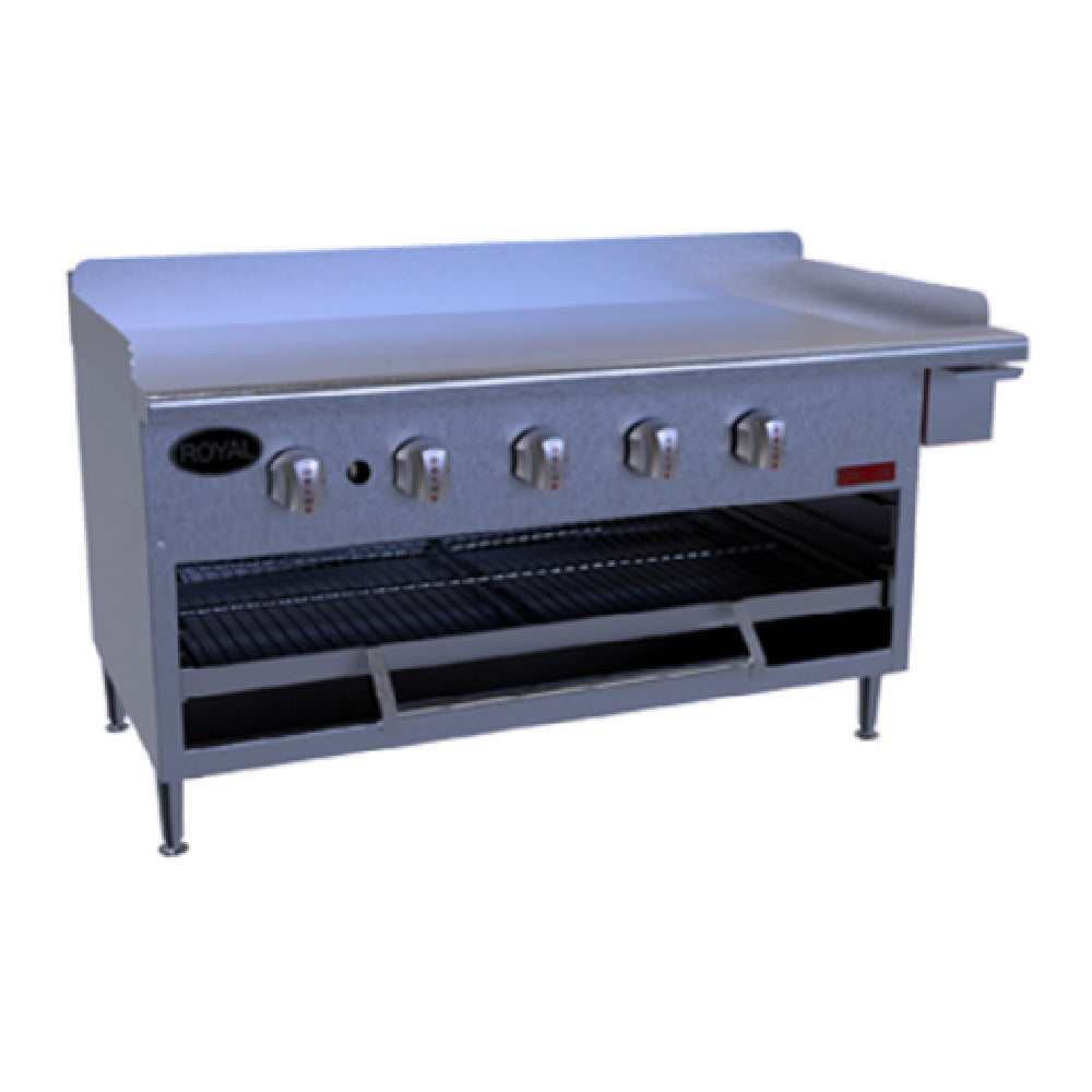 Royal Range Of California GB-48_LP Delux Series Griddle/Overfire Broiler Gas