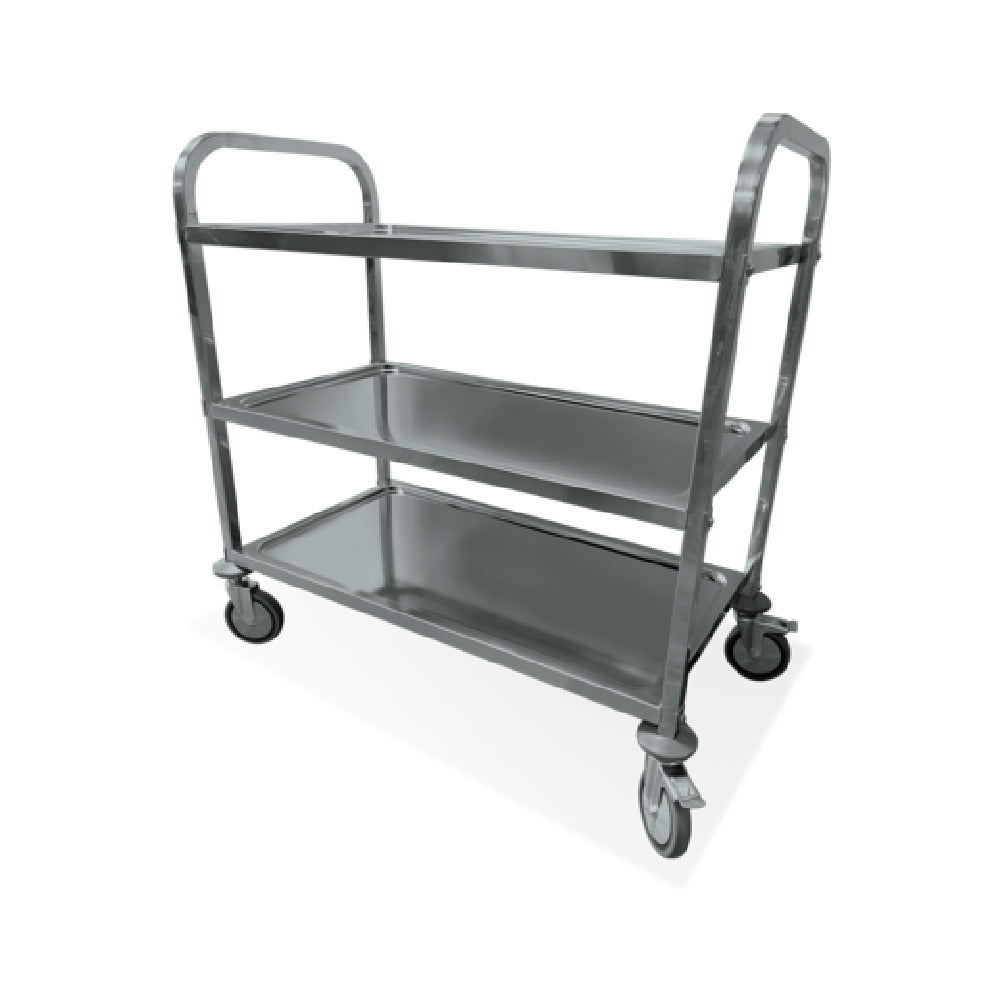 Steel Works Stainless SWUCL3-2037HD-SQ Utility Cart 19-3/4" X 37-1/2" X 38-3/8"H