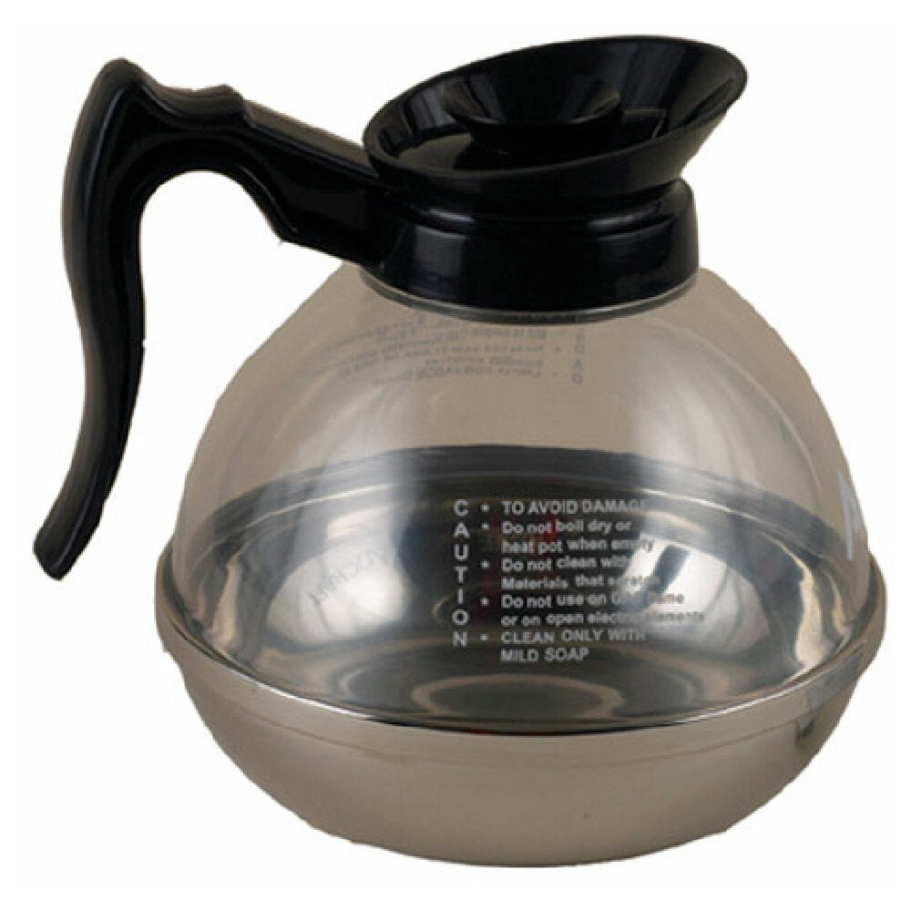 Adcraft CDP-BK Decanter Coffee Black 64 Plastic W/stainless Bott
