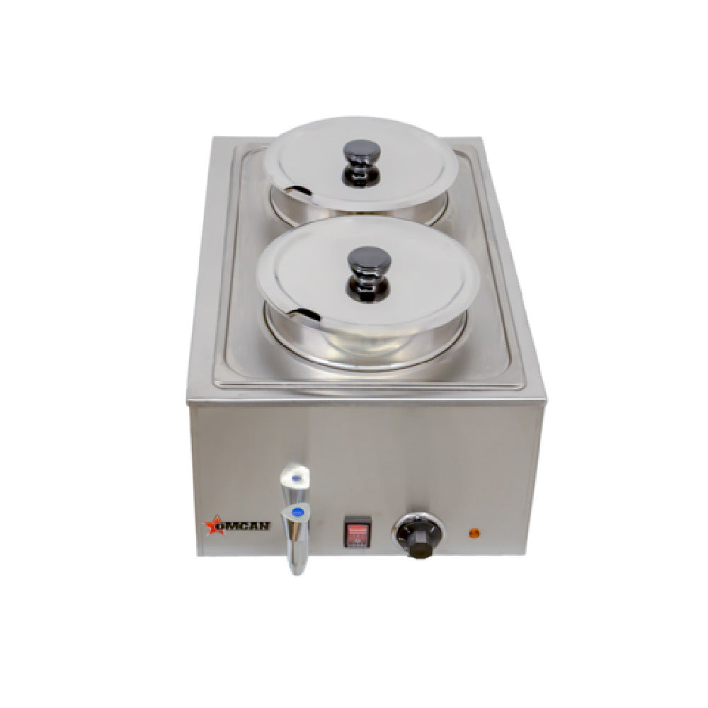 Omcan 19077 (FW-CN-0016) Double Food Warmer (2) 8 L Capacity 1.2kW