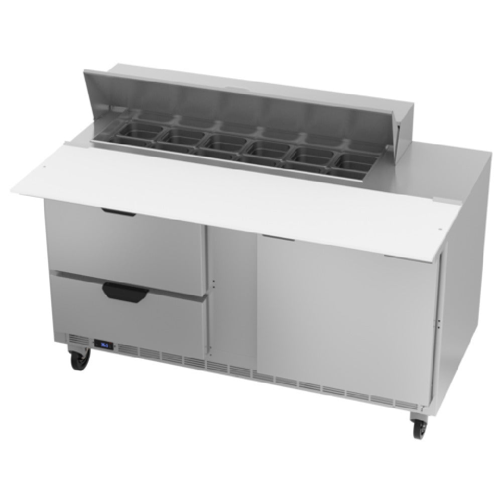Beverage Air SPED60HC-12C-2 Sandwich Top Refrigerated Counter Two-section 60"W