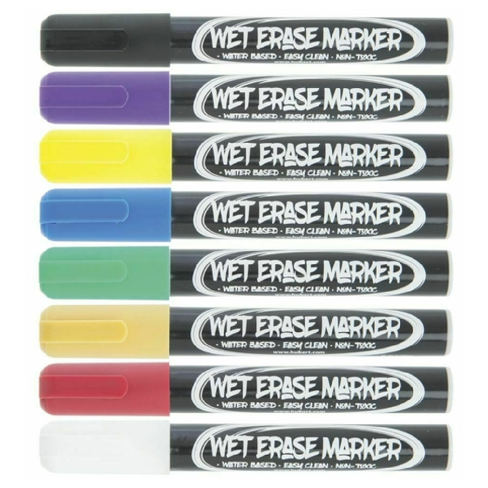 Hubert 15573 - Wet-Erase Marker Set, 8-piece, Medium Point