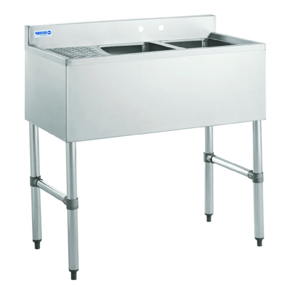 Hubert 29N-030 - Kratos® Underbar Compartment Sink, 2 Bowls, 36"W X 18.75"D X 33"H