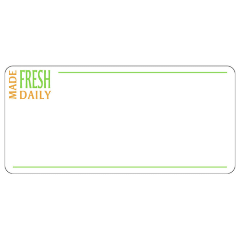 Hubert 54699 - Laser Labels, "Made Fresh Daily" Heading, 3-1/2" X 1-5/8"H