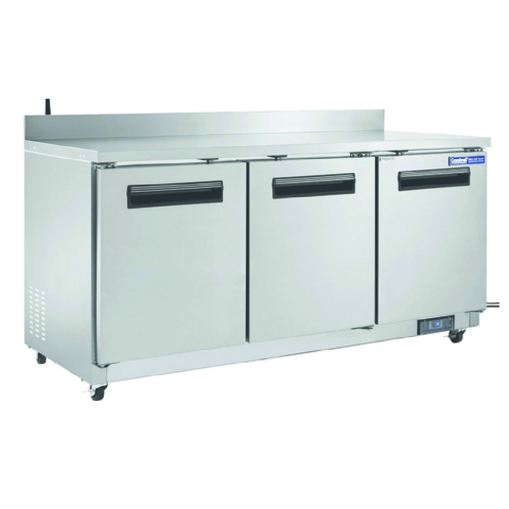 Hubert 69K-093 - Kratos® Worktop Refrigerator, 3 Door, 717/8" W X 30" D X 39" H