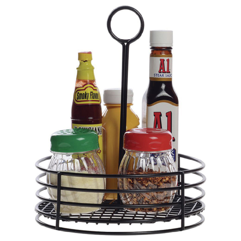 Hubert 40166 - Condiment Caddy, 7-1/2" Dia. X 9-1/2"H, Small