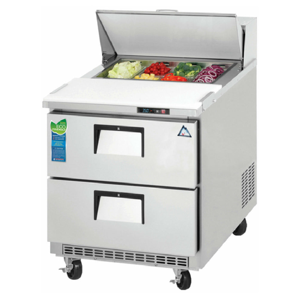Everest Refrigeration EPBNR1-D2 Drawered Sandwich Prep Table One-section 27-3/4"W