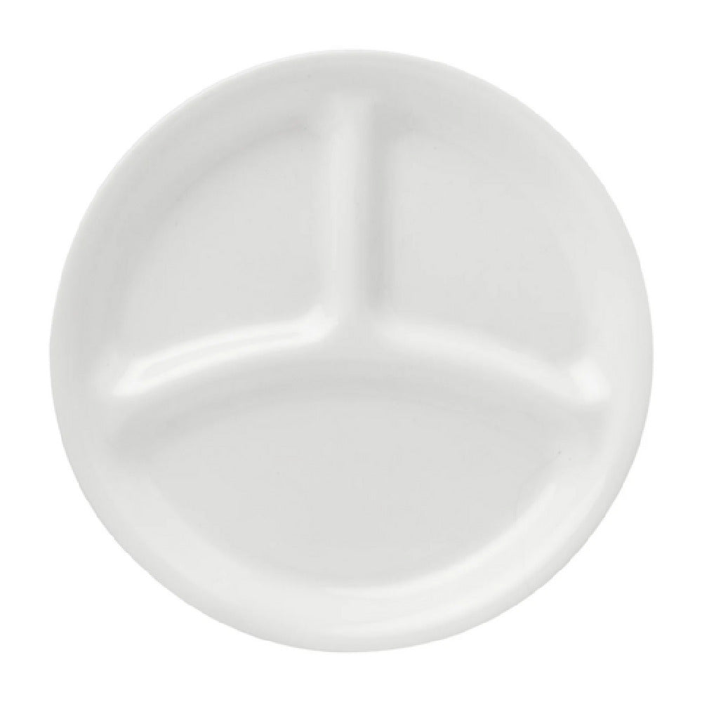 Anchor Hocking 1151962 Essentials Divided Dinner Plate Round 8-1/2"Dia X 3/4"H