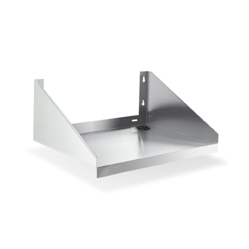 Steel Works Stainless SWWMS-2424 Wall Mount Microwave Shelf 24" X 24" X 10"H 18ga/430 Stainless Steel
