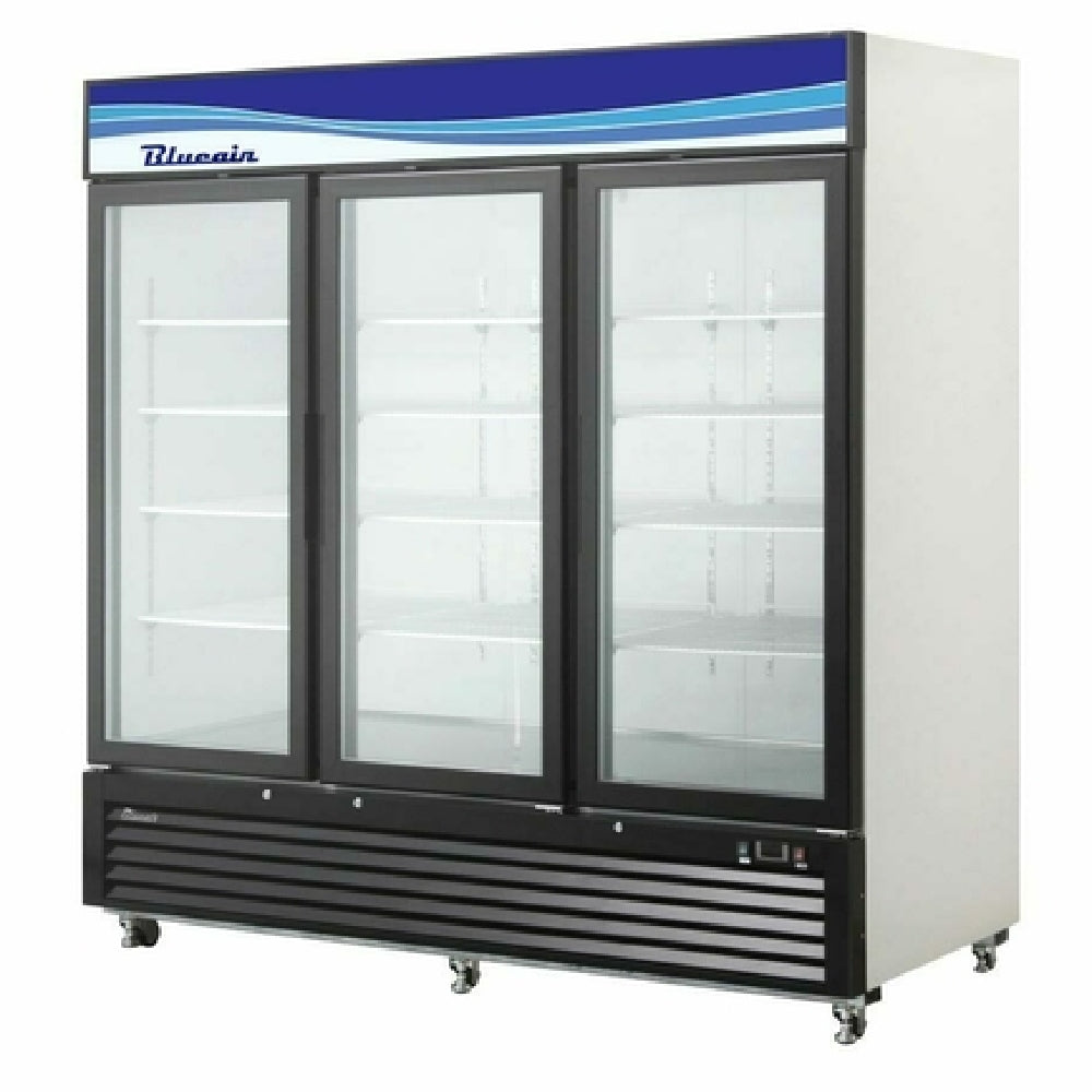 Blue Air BKGM72-HC - Refrigerated Merchandiser, Three-section, 72 Cu. Ft. Capacity