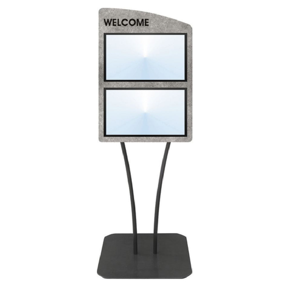 Hubert 25274 - Menu Board, 2-pocket, Floor Stand