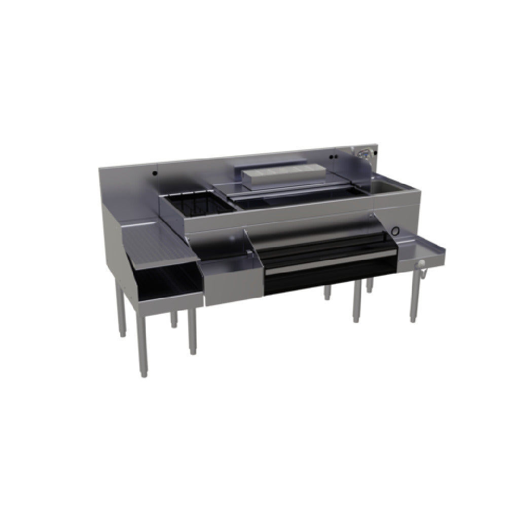 Glastender ALL-66B-CP10 All-In-One Underbar Ice Bin/Cocktail Station Blender Station