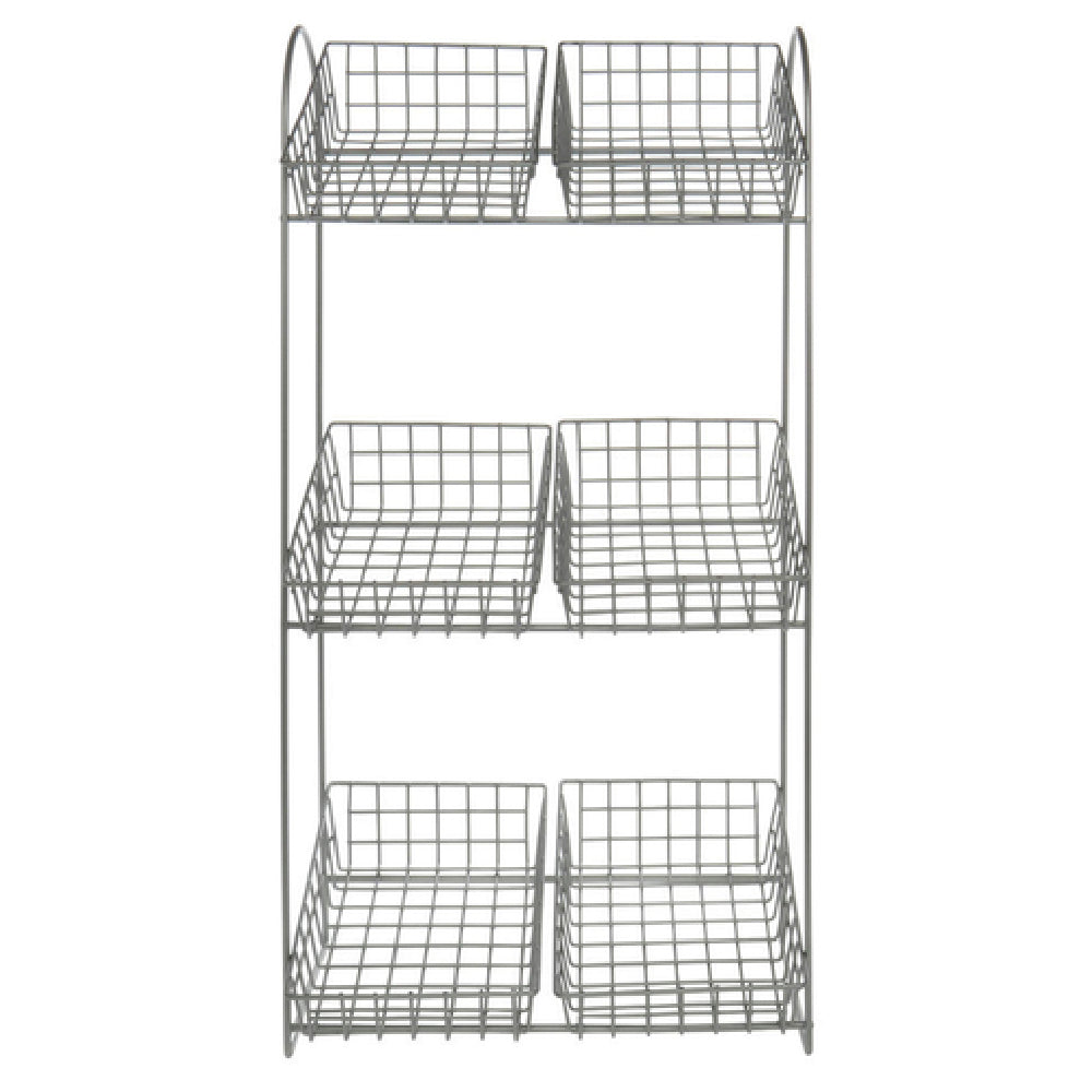 Hubert 55110 - Basket Display Stand, 3-tier, 12-1/4" X 7-3/4" X 24"H