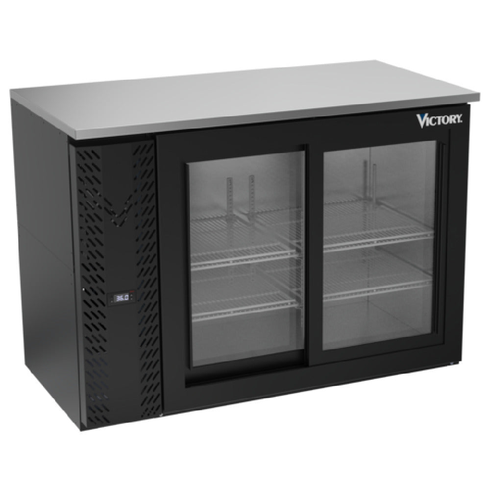 Victory VBBN48HC-F-GS-B - Back Bar Refrigerator, Food Rated, Two-section