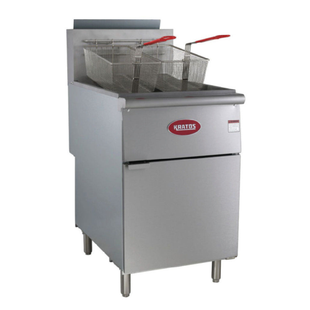 Hubert 12377 - Kratos® Commercial Gas Floor Fryer, (5) Burners, 70 To 100 Lb. Capacity