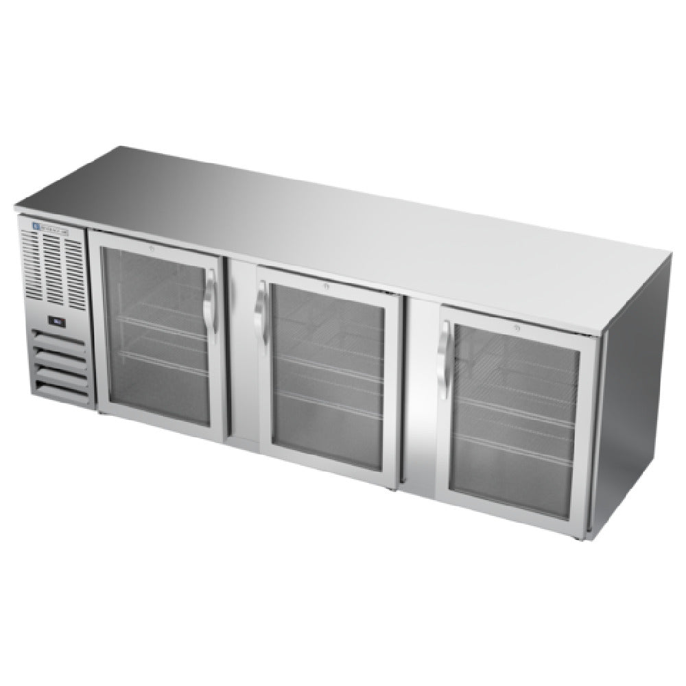 Beverage Air BB94HC-FG-S - Refrigerated Food Rated Back Bar Storage Cabinet, Three-section