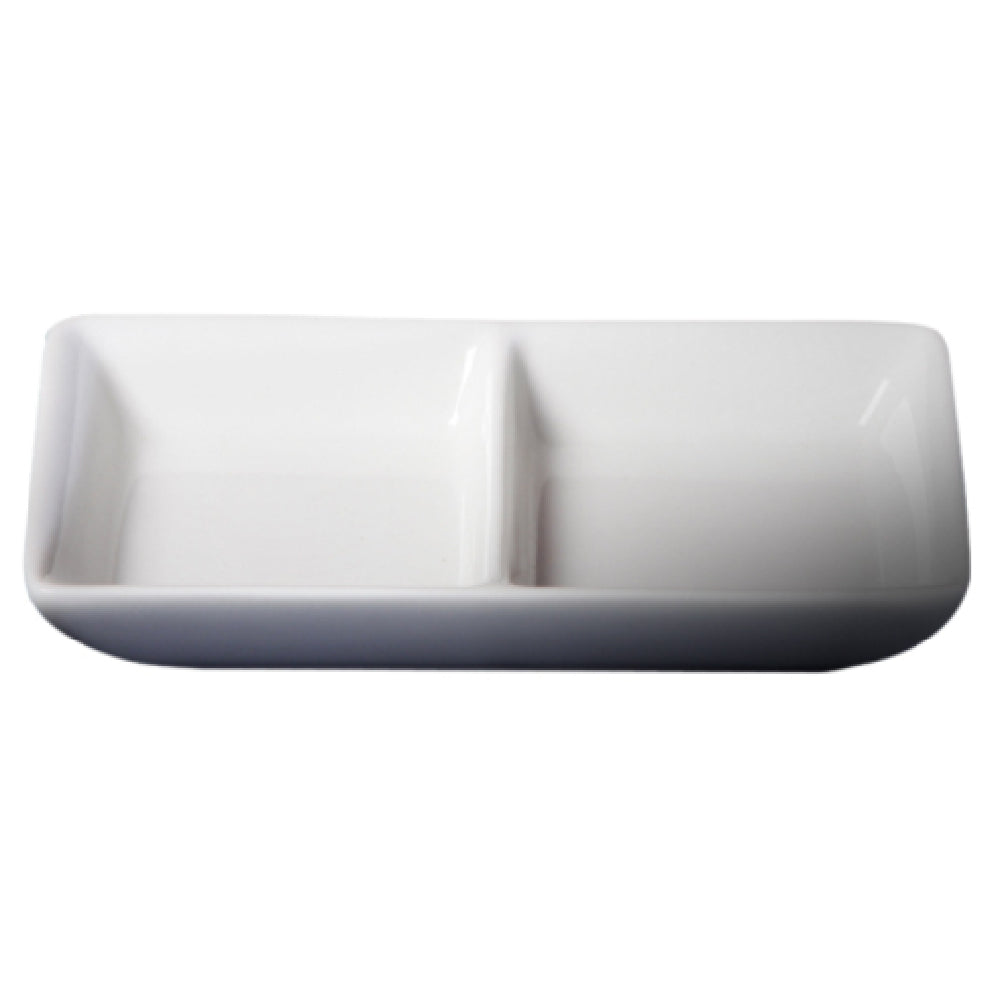 Cameo China 710-015 Divided Dish 5" X 2-7/8" X 3/4"H (12.7 Cm X 7.2 Cm X 2 Cm)
