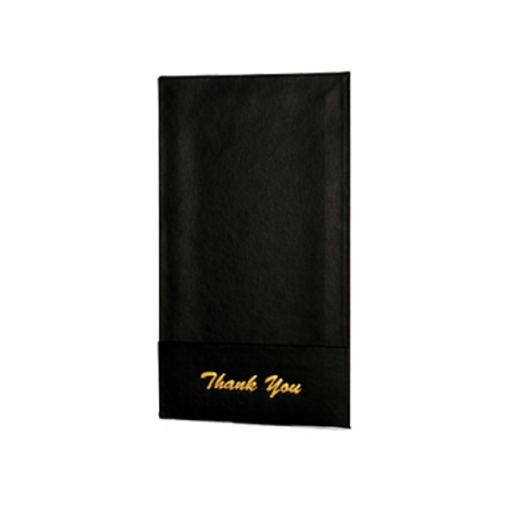 Risch 1000H-OM THANK YOU Hardback Check Presenter (specify Color) 5.25" X 9" Black Panel With 2" Black Pocket At Bottom
