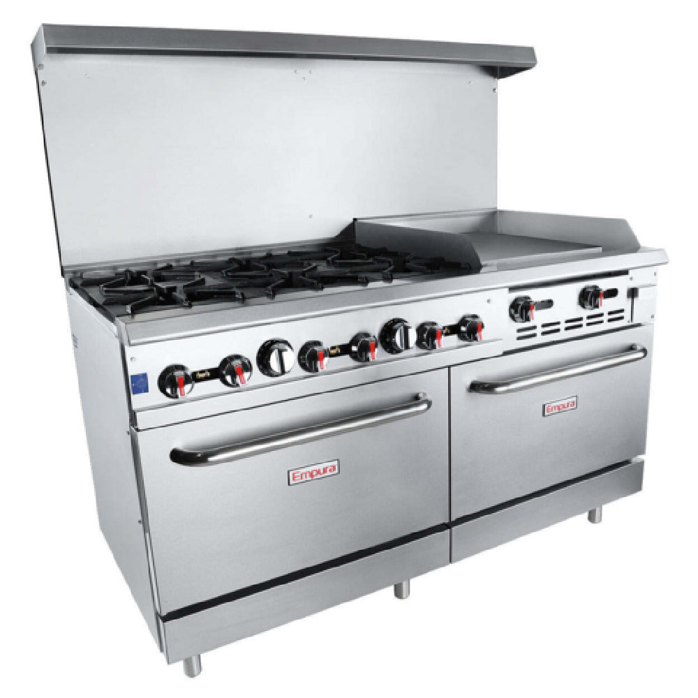 Empura EGR60-G24_LP - Double Base Gas Range, Liquid Propane, 60"W X 32-5/8"D X 60-1/8"H