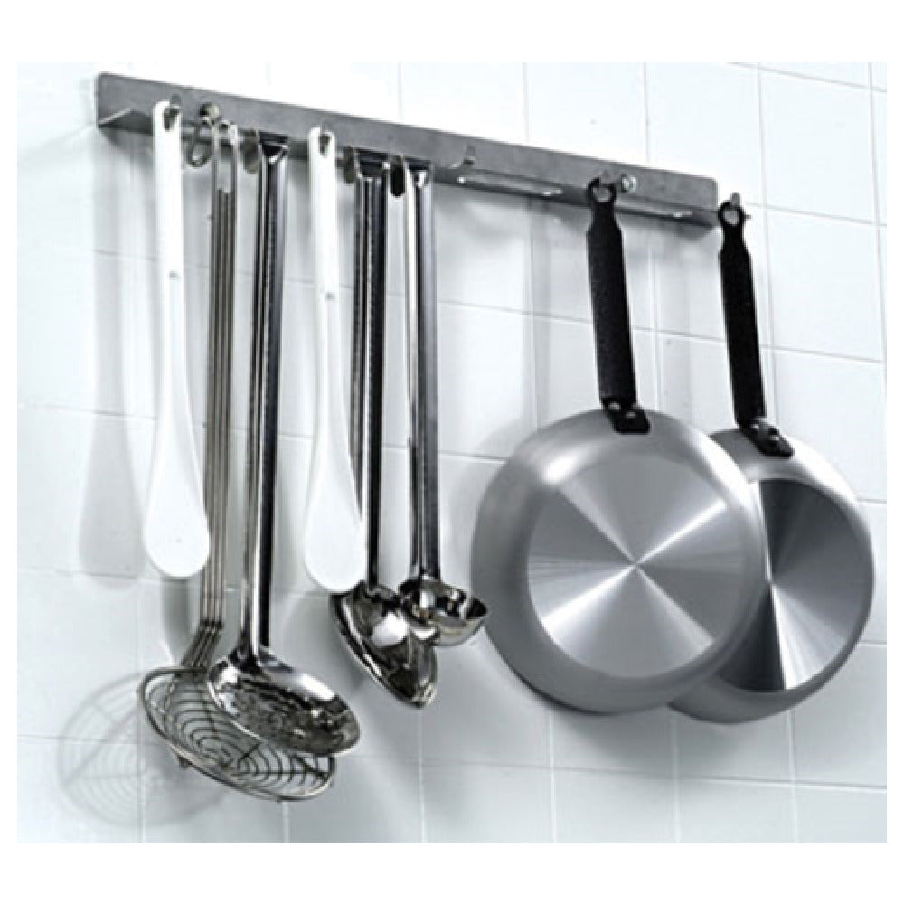 Matfer 719110 Kitchen Utensil Hanging Rack 39-3/8"L One Piece Hanging Rail Suitable For Hook Or Hole Hanging Utensils