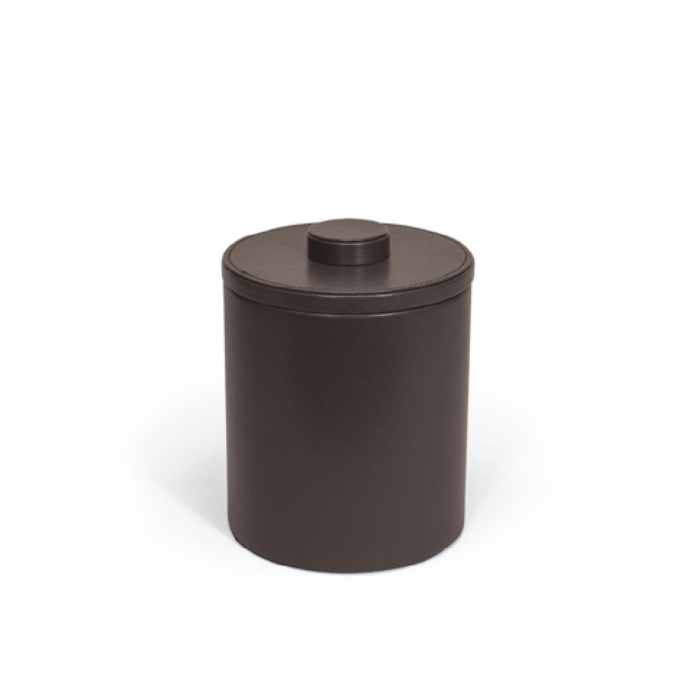FOH RIB014BRL21 2qt Round London Ice Bucket Brown Includes One RIB014BRL21-LID 2qt Round London Ice Bucket Lid Brown