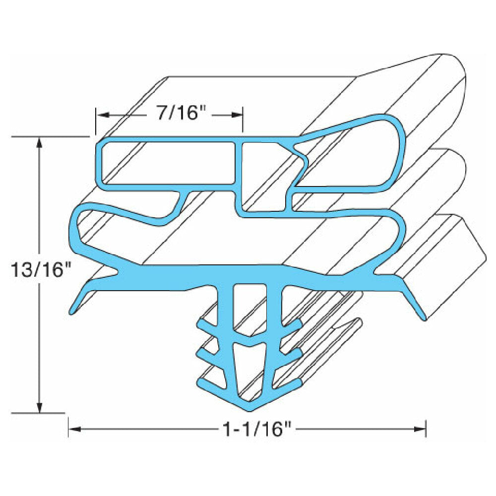 Delfield 1702752 Door Gasket 23 1/4" X 28 1/4"